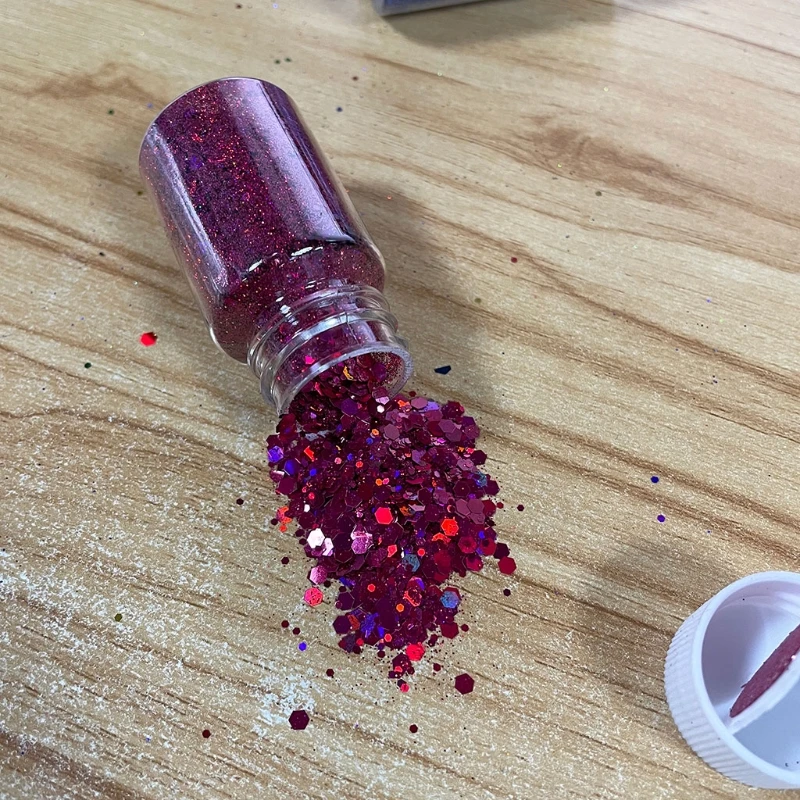 

12 Colors Holographic Chunky Glitter Sequins for Face Eye Hair Nail Art Decor