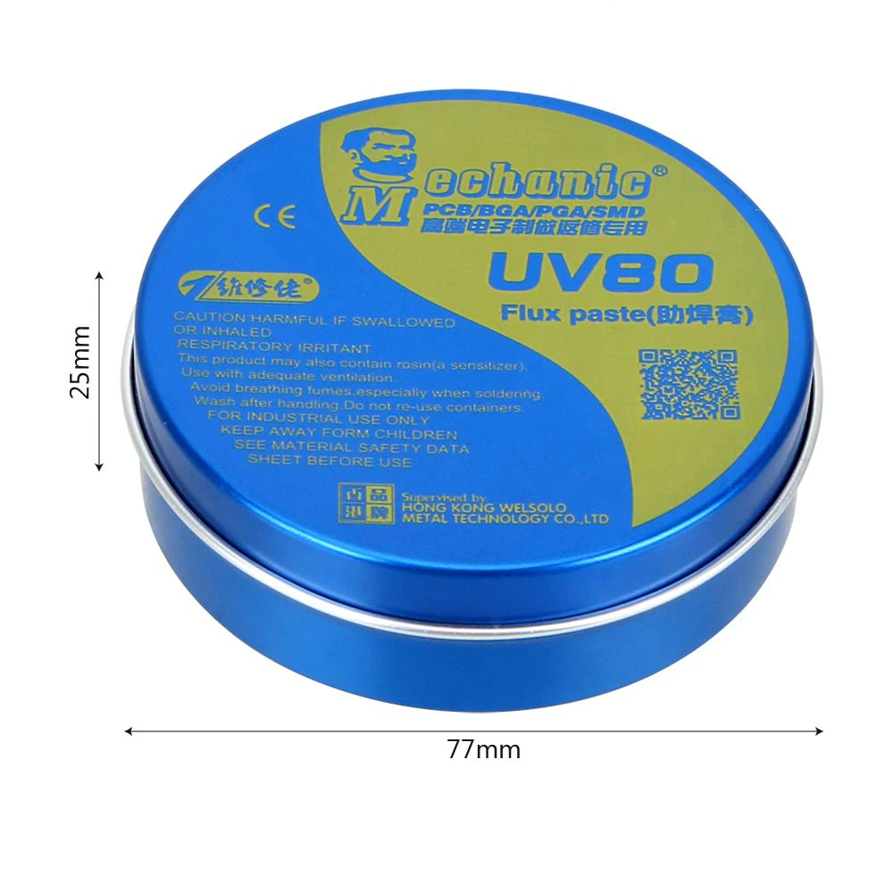 

DIYWORK Paste Flux No-clean Electric Soldering Iron Welding Fluxes MCN-UV80 For PCB/BGA/PGA/SMD Soldering Tin BGA Solder Flux