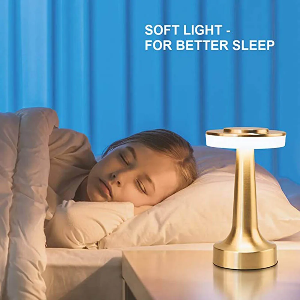 

New Table Lamp Rechargeable Led Night Light for Bedroom Bar Restaurant Stand Fancy Lighting Portable Touch Sensor Desk Lamps
