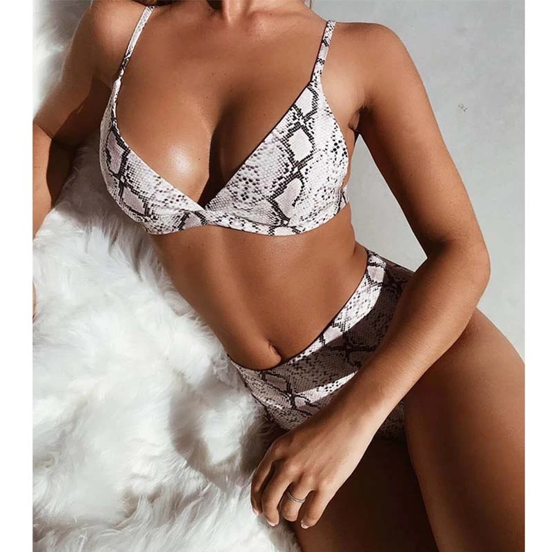 Комплект бразильского бикини женский купальный костюм с принтом сексуальный