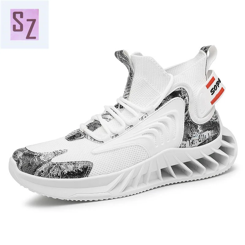 

2021 Men's Shoes Blade Shoes Men's Shock Absorption Sports Shoes Summer Breathable Soft Bottom Basketball Designer Casual Shoes