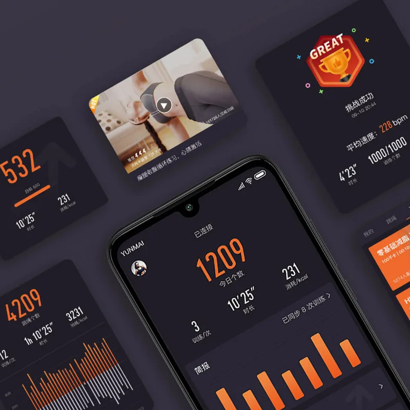 Xiaomi Yunmai Smart Sport Skipping 3M управление проводным канатом Скакалка датчик 360 градусов смарт-приложение для спорта