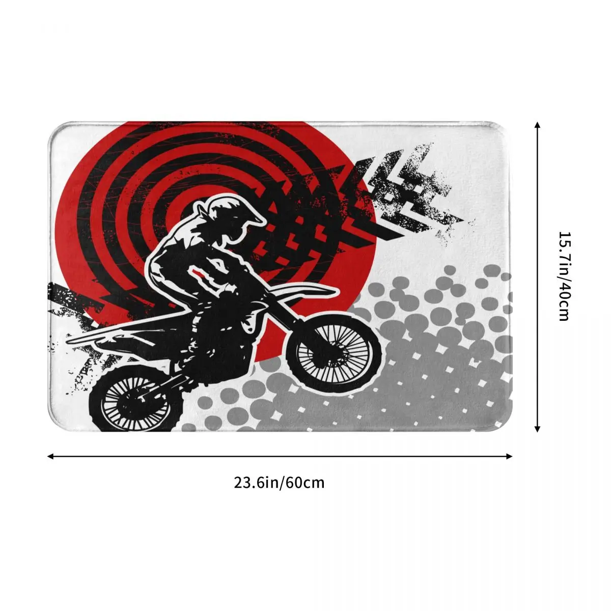 Коврик дверной 40x60 см для мотокросса велосипеда-внедорожника с обозначением шин