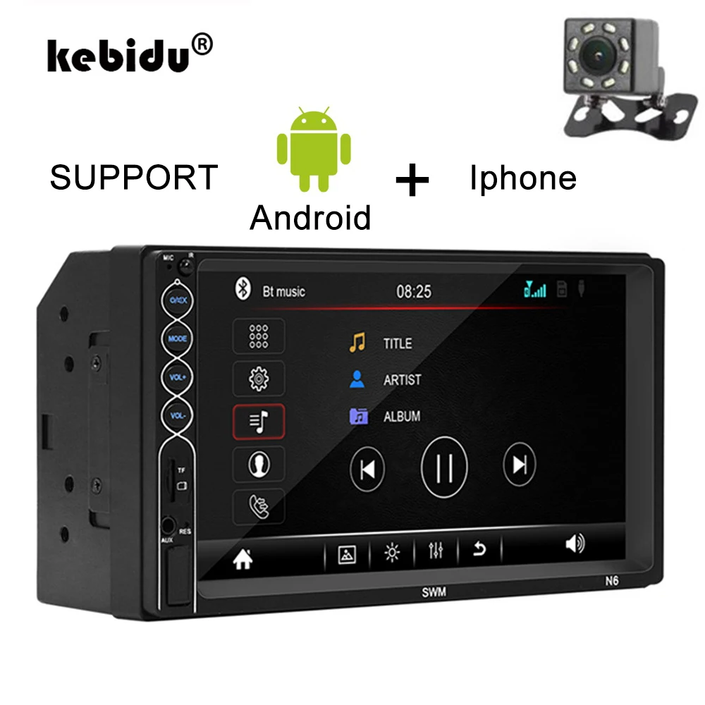 Автомагнитола 2 Din с сенсорным ЖК дисплеем 7 дюймов Bluetooth MP5 mp4 плеером Mirror Link стерео