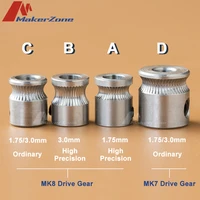 1pc mk8 mk7 drive gear for 1 75mm 3mm filament 3d printer reprap extruder pulley 5mm shaft