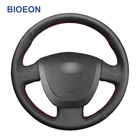 Черная искусственная кожа ПУ Чехлы рулевого колеса автомобиля оплетка для Toyota Hilux Yaris Vios 2011 2012 2013 2014 2015 2016 2017 2018