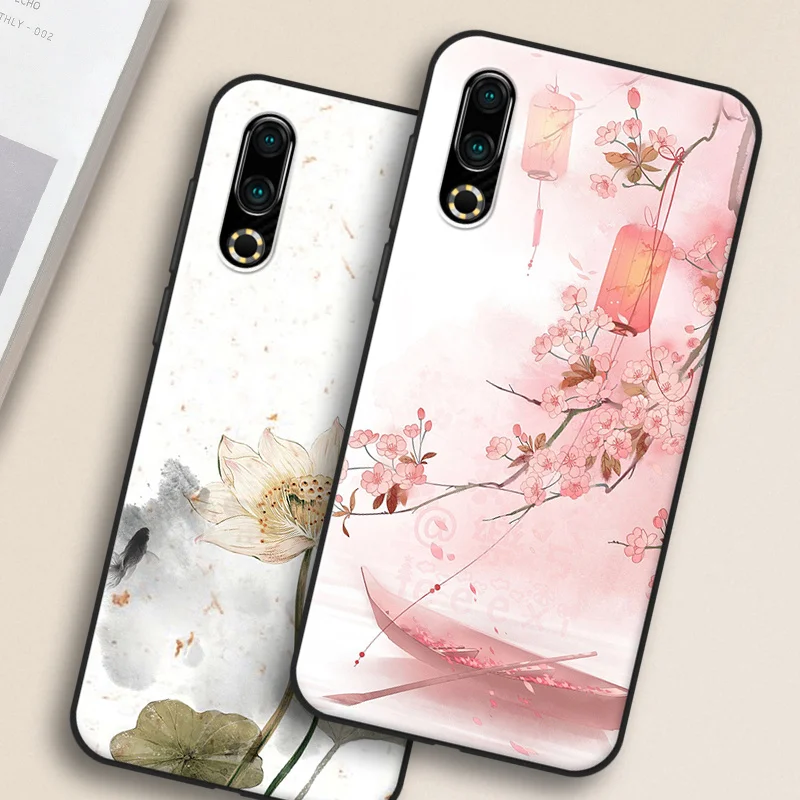 CAPAS For Meizu 16s Pro 16Xs Case Cover Soft Silicone Chinese Style Flower Pattern Phone Back 16sPro | Мобильные телефоны и