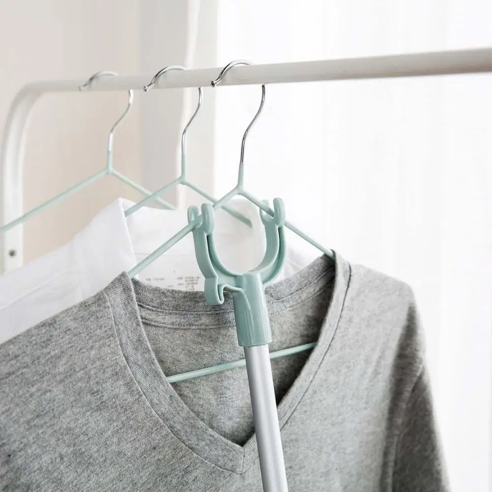 Длинные выдвижные стержни Регулируемая Вешалка для одежды с вешалкой железная