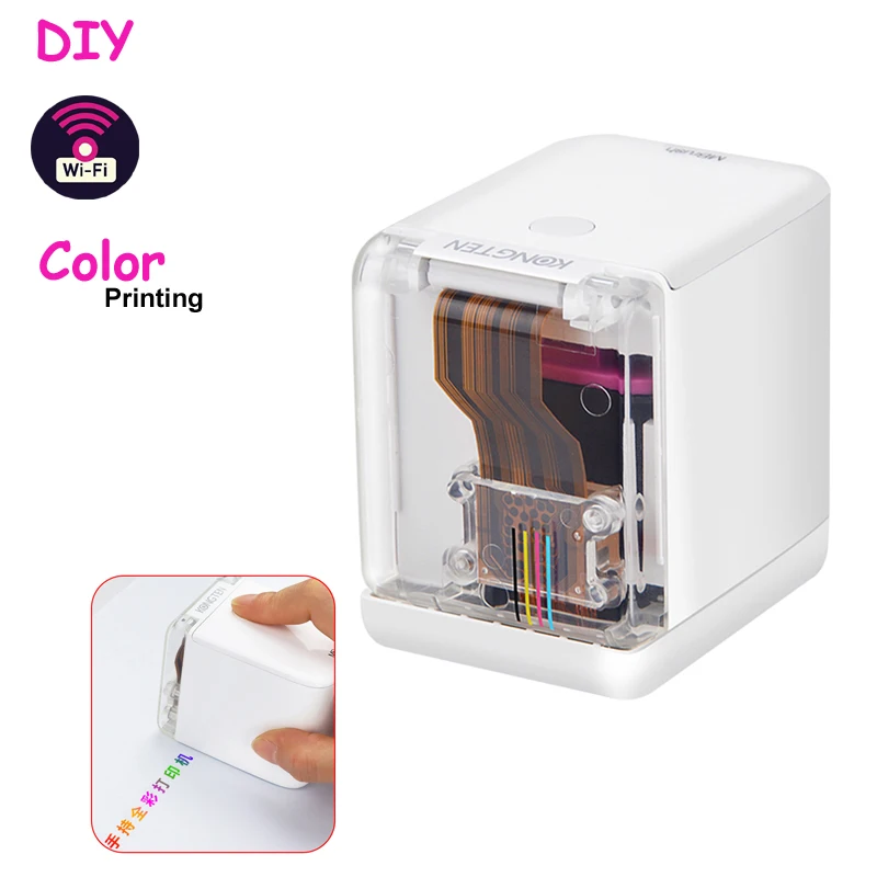 

Portable Mobile Color Mini Handheld Inkjet Printer WIFI Wireless Bluetooth Tattoo Logo Printing Inkjet Printer for ios Android