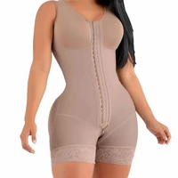 high compression short girdle with brooches bust for daily and post surgical use slimming sheath belly women