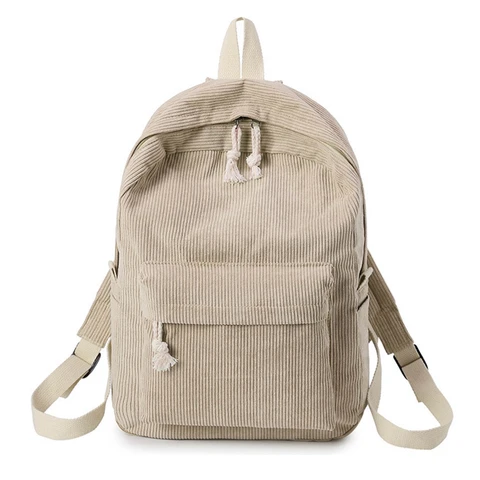 Мягкий рюкзак в стиле преппи, Женский вельветовый школьный рюкзак для девочек-подростков