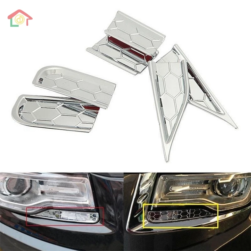 

Car Headlight Spray Cover Trims Head Lamp Sprinkler Lid Spray Washer Cap Kit Decoration For Jeep Grand Cherokee 2010- 2018 6pcs