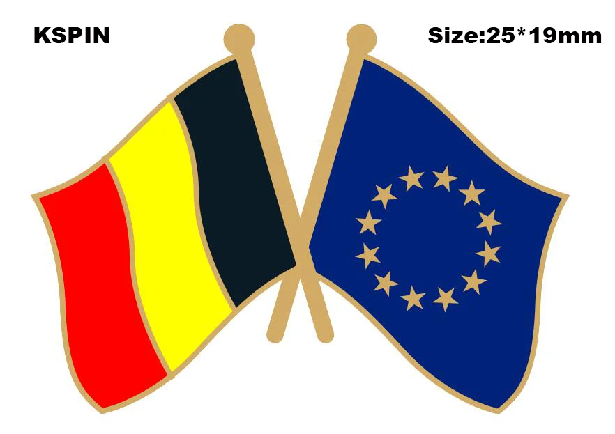 

Булавка для лацканов с изображением флага дружбы из Бельгии и Европы