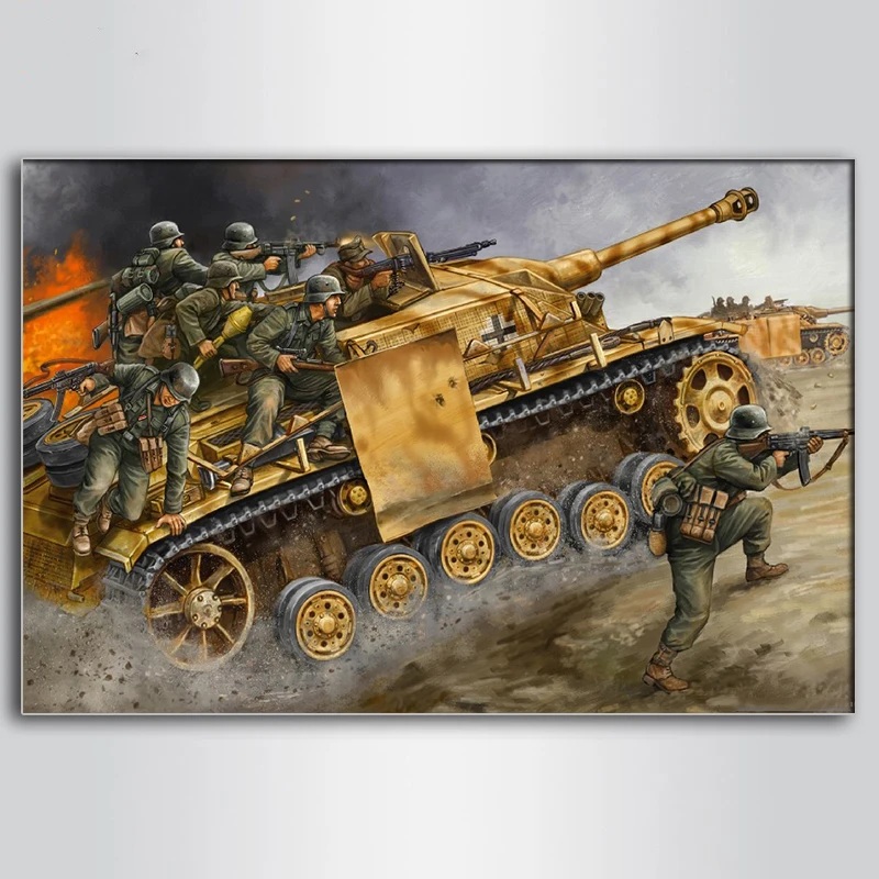 

full 5d diy diamond embroidery World War II Wehrmacht Guns Tank Military diamond painting Cross Stitch drill Rhinestone mosaic