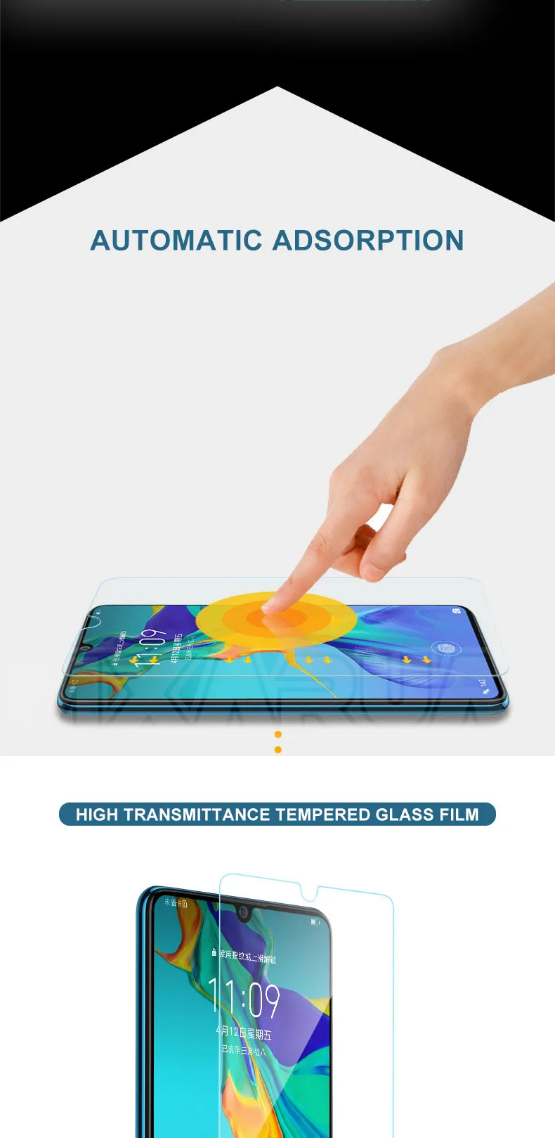 Защитное стекло 9H для huawei P30 Lite P20 Pro P10 Lite Plus P Smart, закаленное защитное стекло для экрана