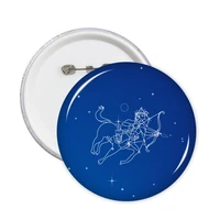 star universe sagittarius constellation pattern round pins badge button clothing decoration gift 5pcs