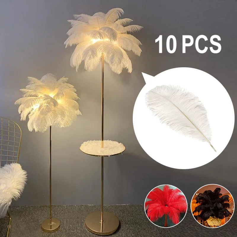 10 шт. элегантные страусиные перья белые черные красные большие пушистые для
