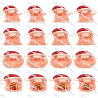 wl 1cute baby pig printing grosgrain ribbon wedding christmas party decoration hair accessories gift packaging animal collar