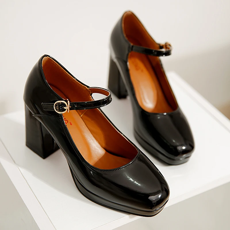 

Туфли женские свадебные на высоком квадратном каблуке, туфли-лодочки, платформа, свадебная обувь, черные, зеленые