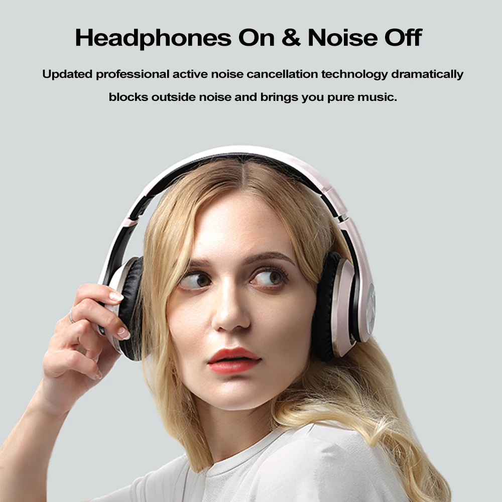 Ausdom ANC10, активные Беспроводные наушники с шумоподавлением, Bluetooth, складные, 20 ч, время воспроизведения, Hi-Fi, глубокий бас, Bluetooth гарнитура