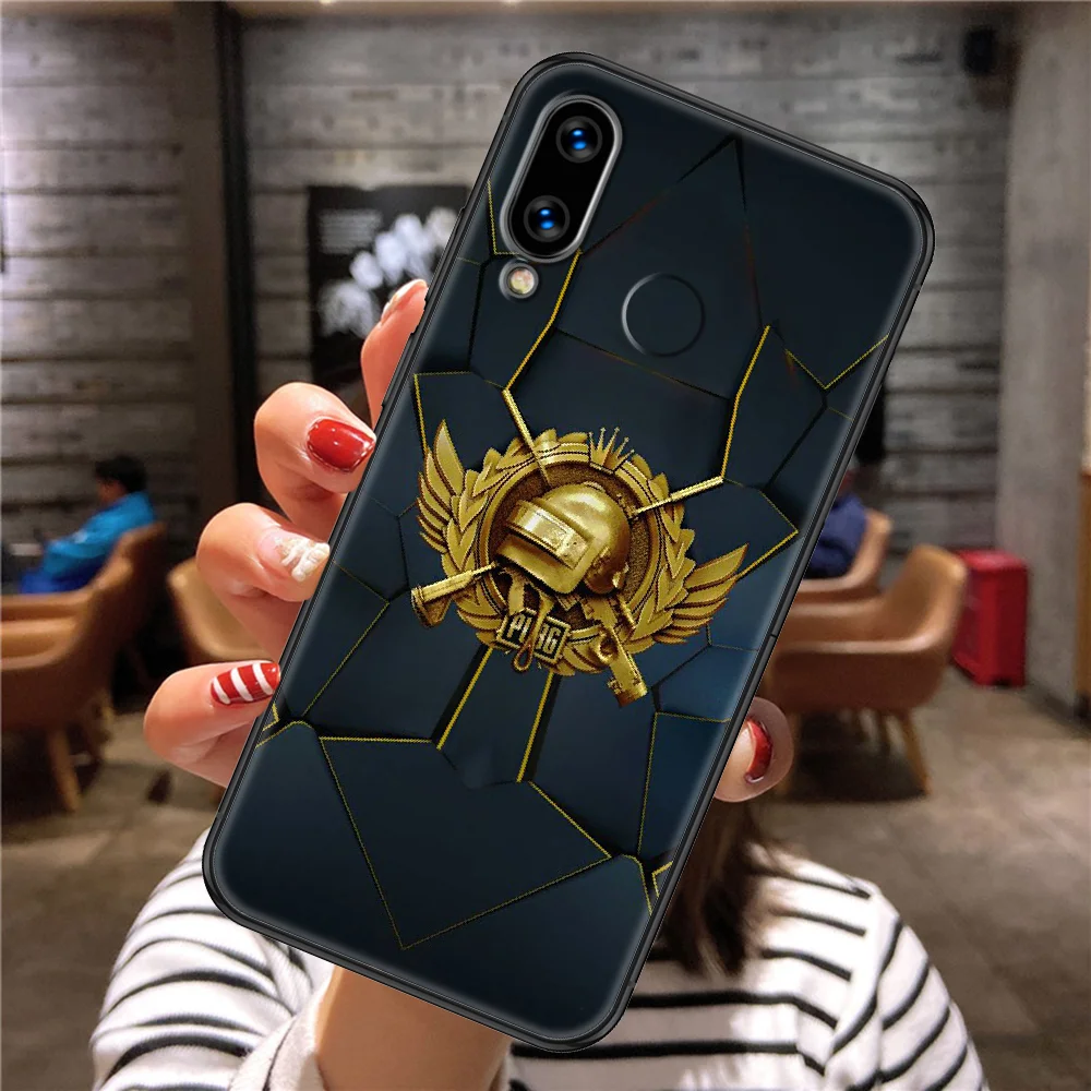 Чехол для телефона с игрой PUBG Huawei Honor 6 7 8 9 10 10i 20 A C X Lite Pro Play черный роскошный