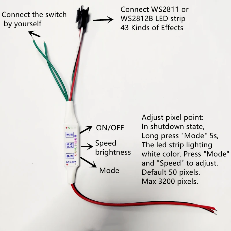 2 шт. светодиодный мини контроллер для WS2811 WS2812B|Контролеры RGB| |