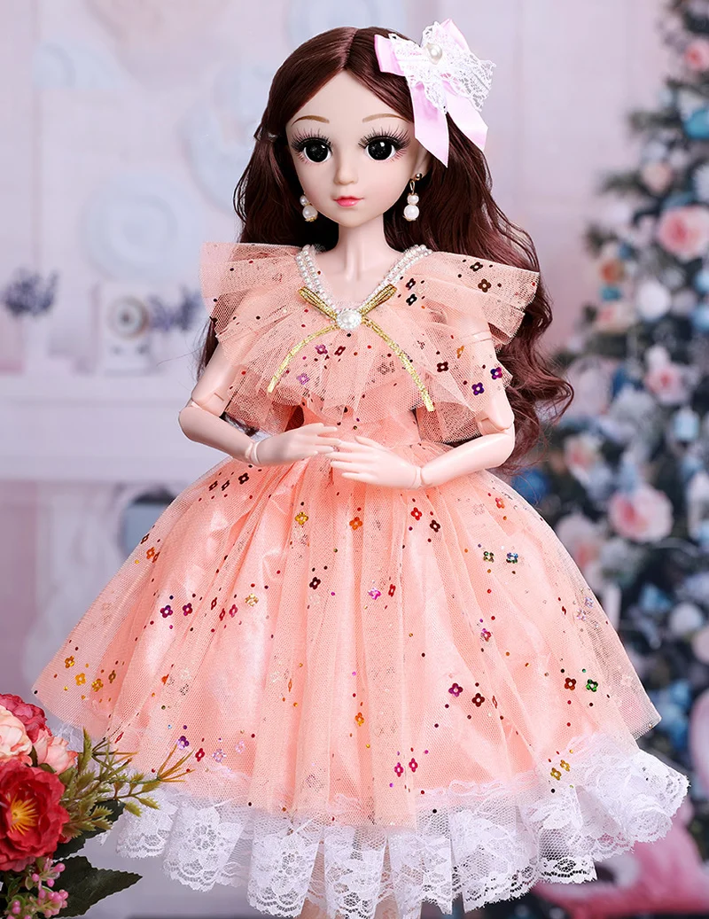 

1/4Joint Moveable Dress Up Doll 45CM BJD Doll Set DIY Toy with Accessory Girl Play Toys Princess Dolls for Children's Gift