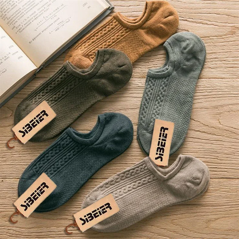 

Socks Men's 100% Cotton Boat Socks Spring And Summer Low Top Sweat Absorbing Breathable Shallow Mouth Short Tube Socks Odor