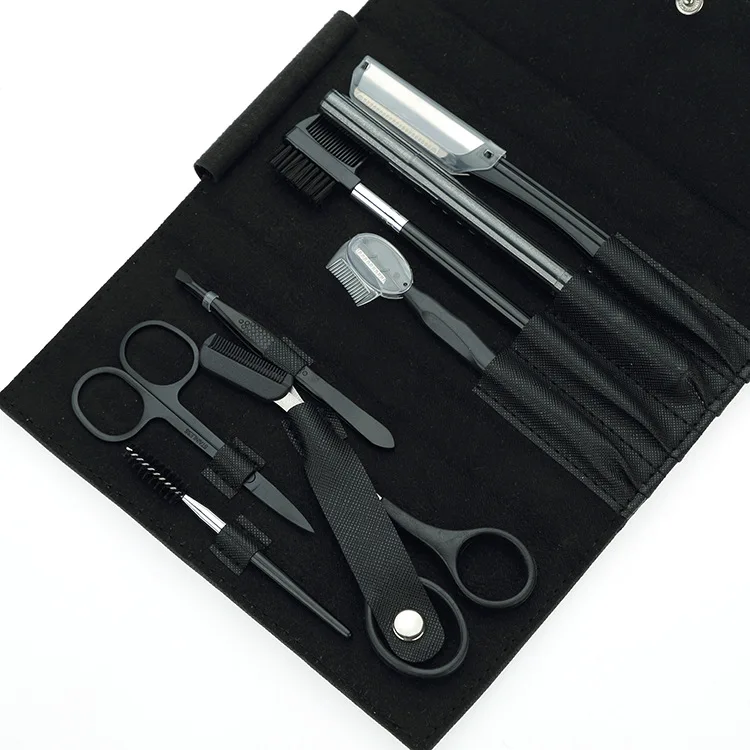 8 шт. триммер для бровей бритвенный набор ножницы расческа Бритва Пинцет лица