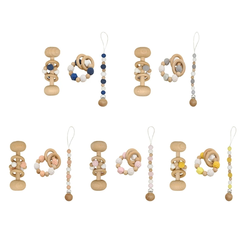 

1 Set Baby Pacifier Clip Chain Dummy Holder Bracelet Teething Soother Molar Toy 54DA