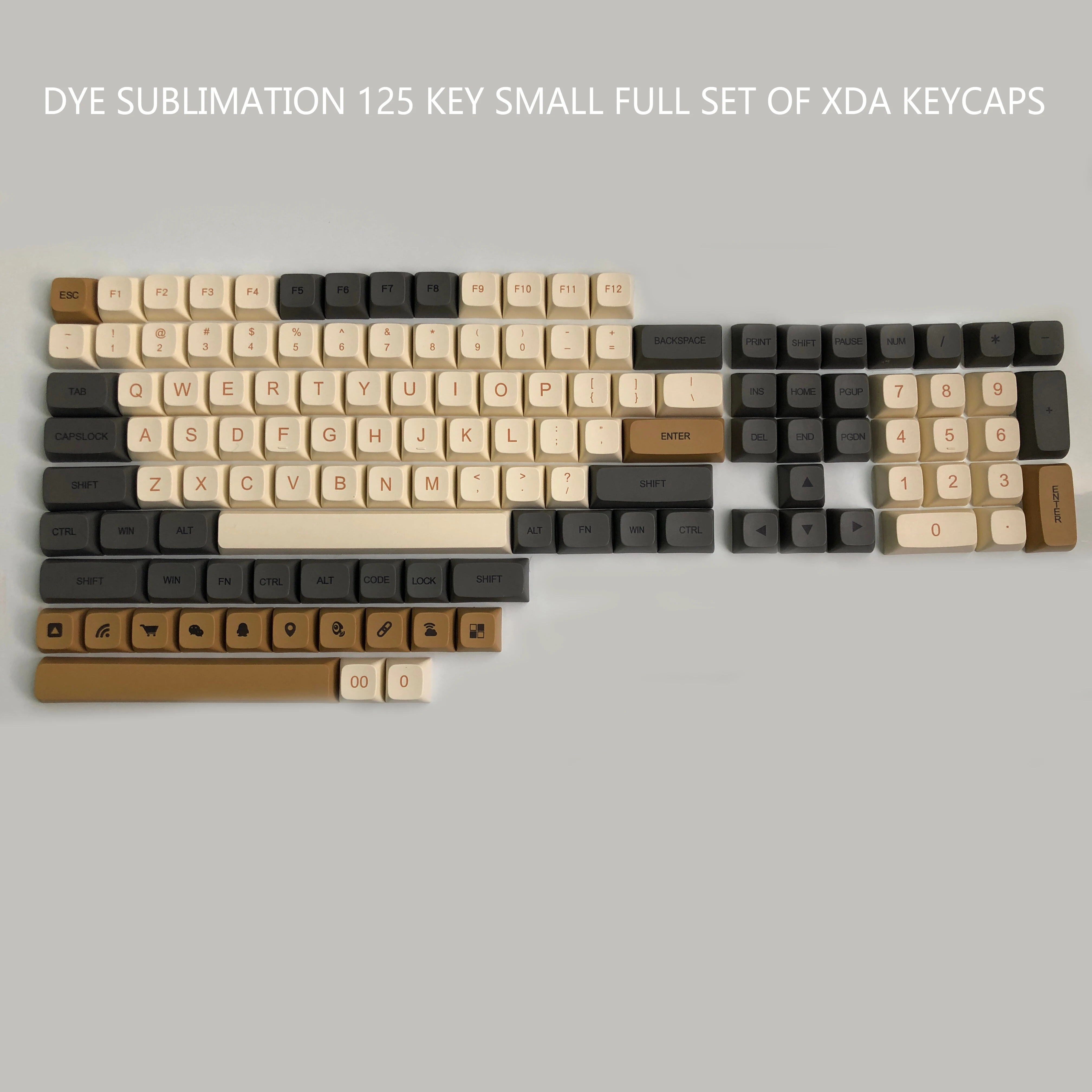 PBT 125 клавиш DIY колпачки для механических фотоэлементов XDA Высокая