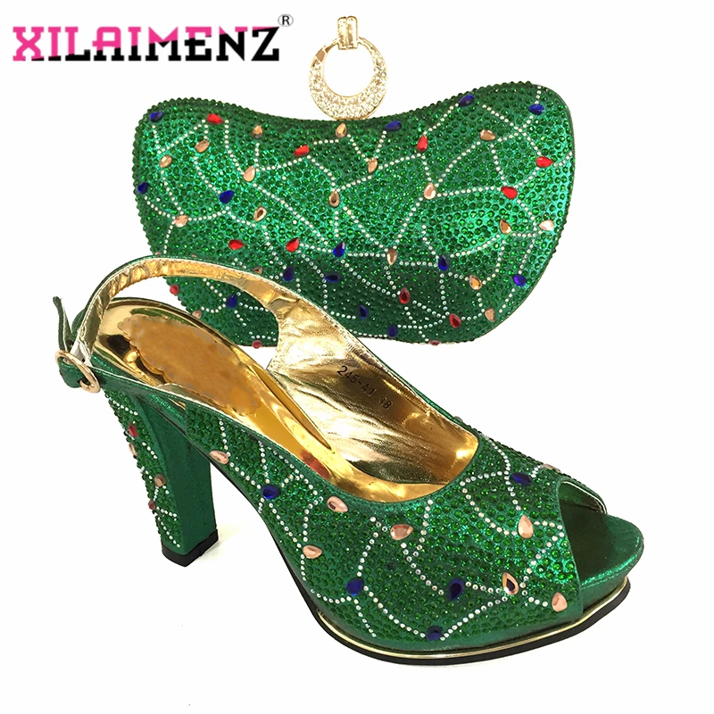 Новинка 2020 женские африканские удобные туфли зеленого цвета на каблуке