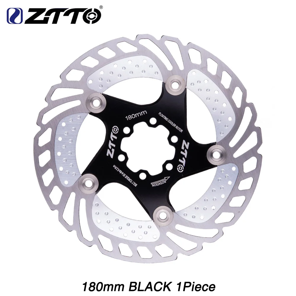 Cooling 180mm Black ZTTO велосипедные тормоза охлаждения диск плавающий лед ротора катушки, обеспечивающий отсутствие вибрации при MTB гравия дорожный велосипед 203 мм 180 мм 160 мм 140 мм остыть ротора vs RT99 RT86 - Цвет: Cooling 180mm Black