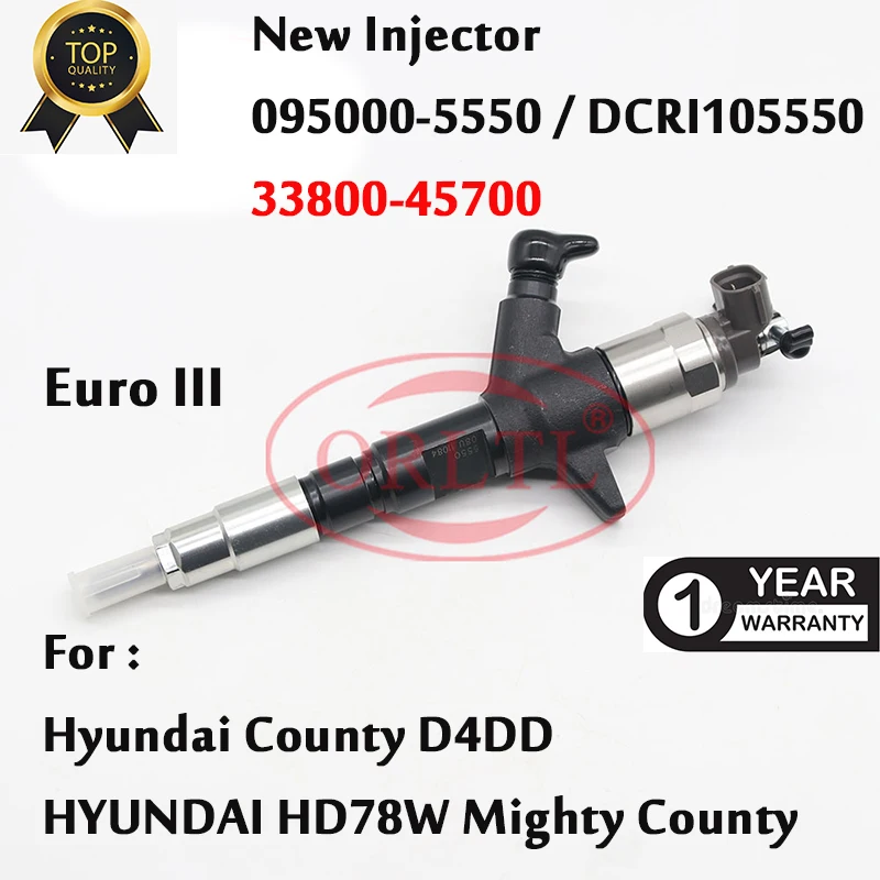 

Новый Дизельный инжектор 33800-45700 топливный инжектор с общей топливной магистралью 095000-5550 DCRI105550 095000 5550 для автомобильного двигателя Hyundai Авто...