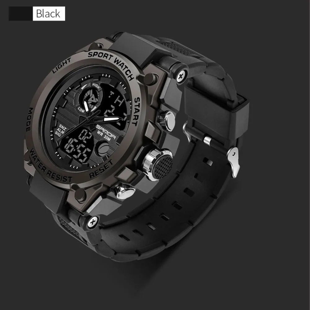 reloj мужские спортивные часы с двойным дисплеем Аналоговый Цифровой светодиодный электронный модные наручные часы reloj hombre erkek kol saati