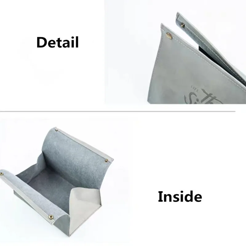 

Tissue Case Holder Paper Box Luxury Foldable PU Leather Napkin Holders Home Car Hotel Storage Boxes