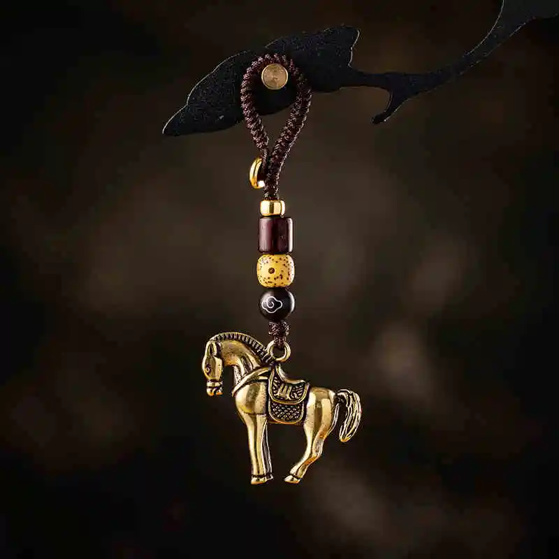 Бронзовые знак зодиака лошадь животные автомобильные брелки подвески старинные