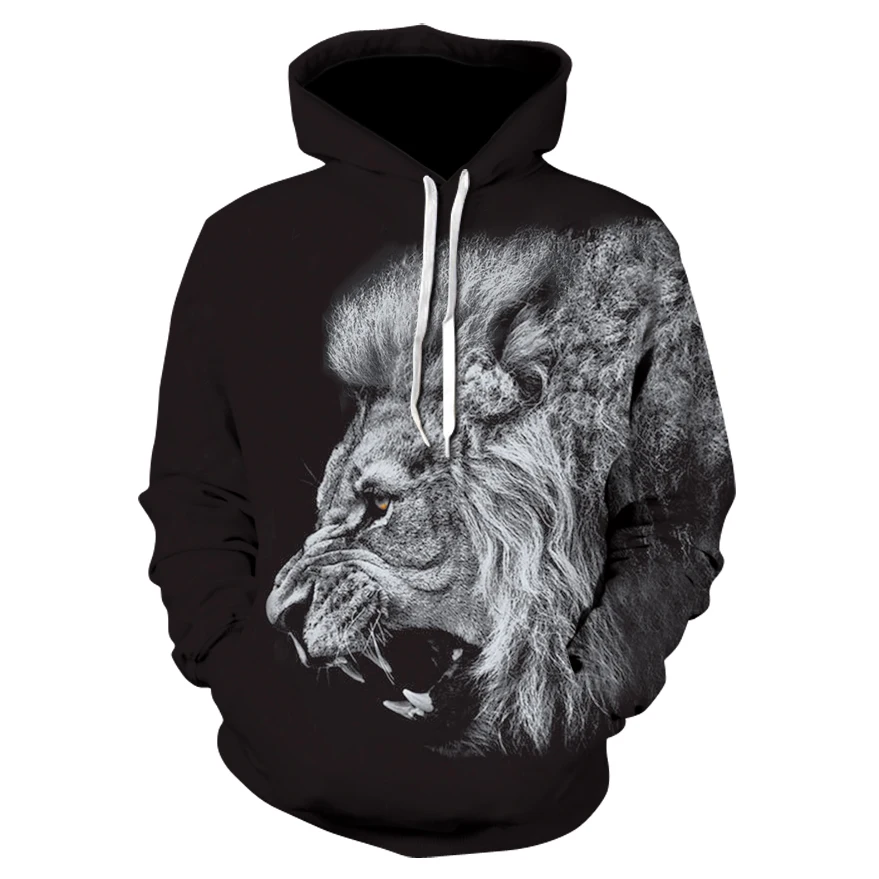 

3d Hoodie Brand Sweatshirt Jacket Premium Pullover Stylish Tracksuit Two Tiger Street Coats New Animal-print Hoodie For Men