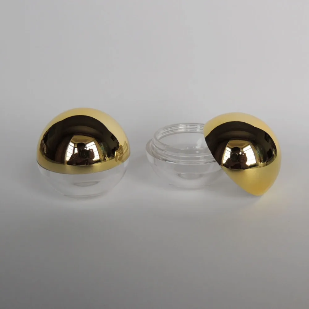100 шт. 5g косметический мяч контейнер цвета: золотистый серебристый крышка баночка