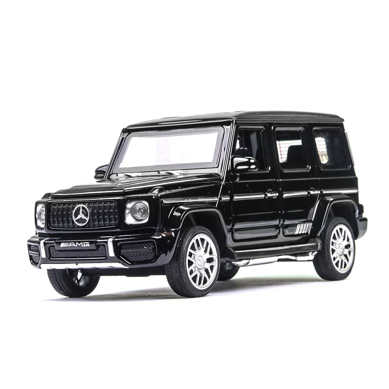 No Original Box 1:32 Mercedes-Benz G63 модель автомобиля из сплава с вытягивающимся задним сиденьем и музыкальной моделью игрушки для детей Подарки для детей - Цвет: No Original Box