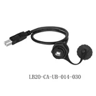 Удлинительный USB-кабель LSHITECH для интерфейса данных принтера, разъем USB B, 2 мм2,54 мм, водонепроницаемые USB-разъемы M20