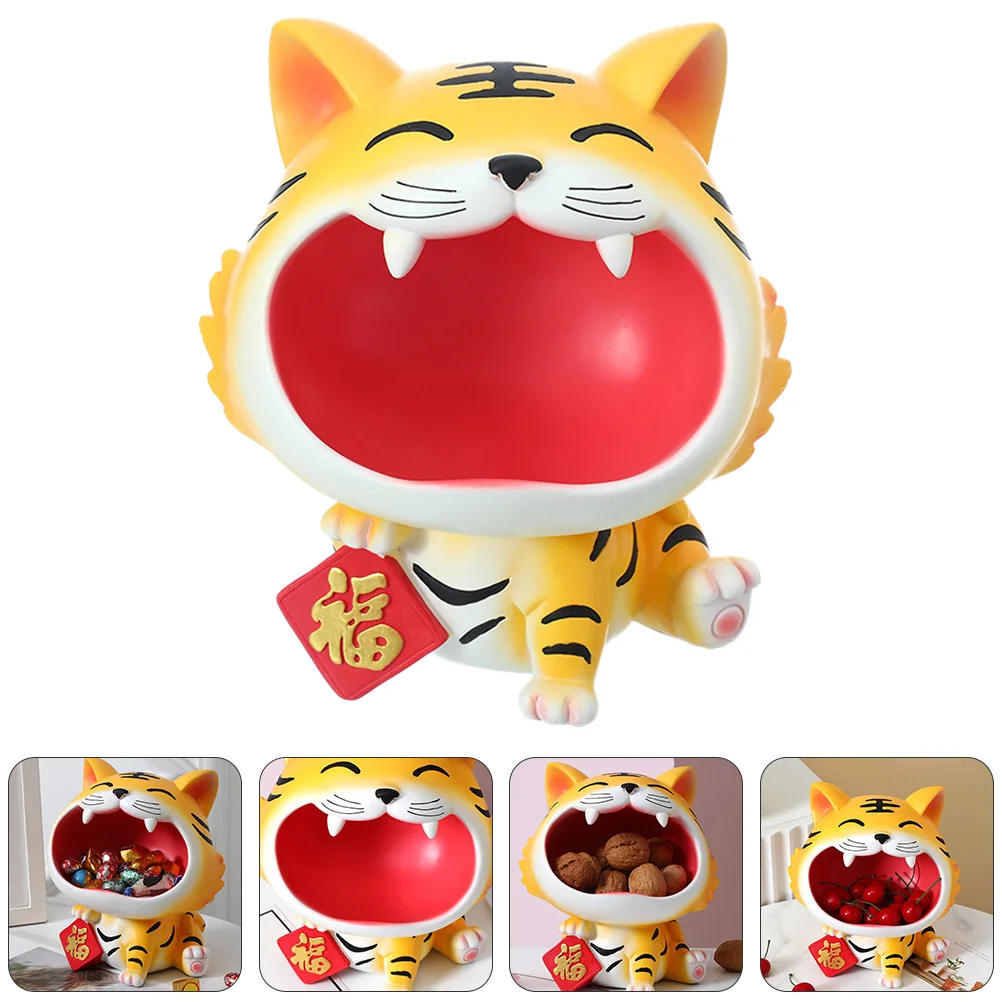 

1 Pc Storage Holder Creative Tigers Mascot Ornament Table Lovely Tigers Adorn