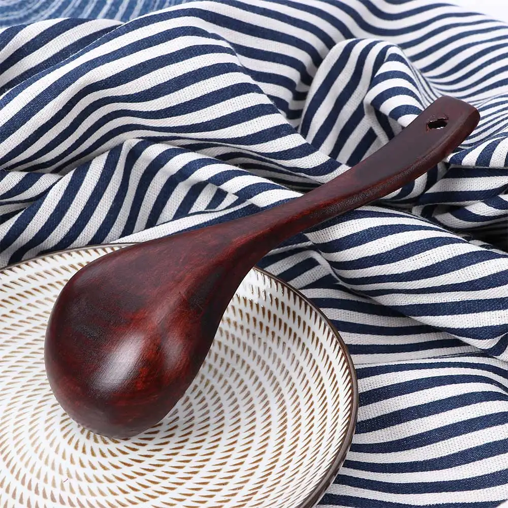 Деревянные суповые ложки с длинной ручкой Бамбуковая кухонная утварь