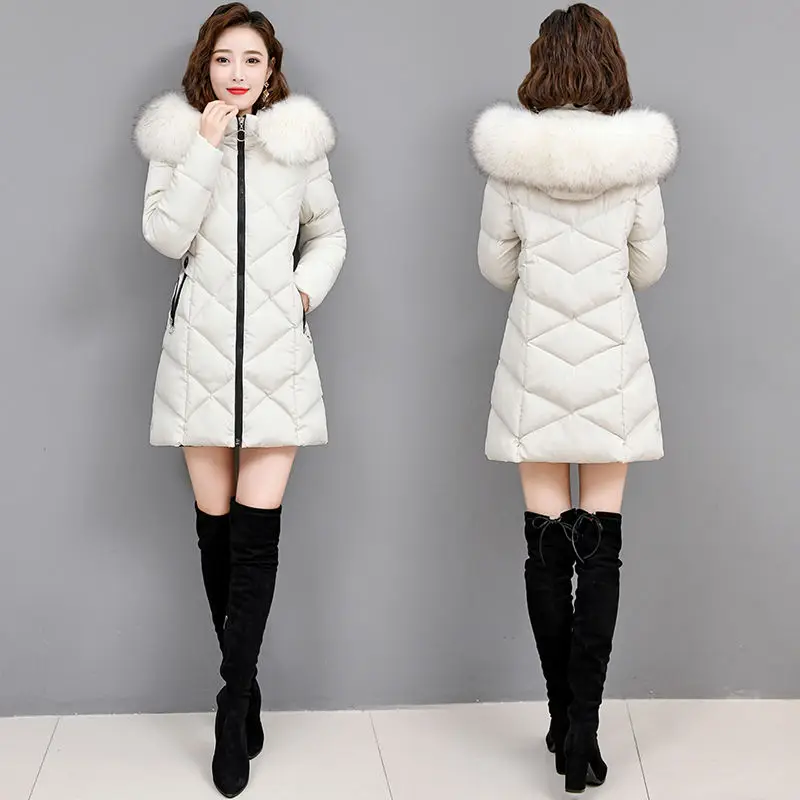 Женская парка на утином пуху длинная Сверхлегкая куртка с капюшоном и