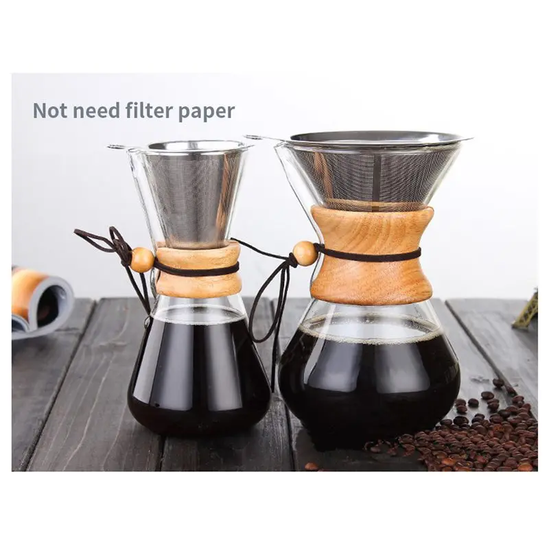 Термостойкий стеклянный кофейник кофейные чашки Счетный Кофе чайник бариста