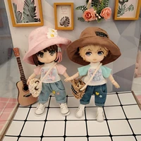 new ob11 bjd 16cm doll clothes fishermans hat sun hat seaside 112 dolls universal accessory toys for girls diy gift