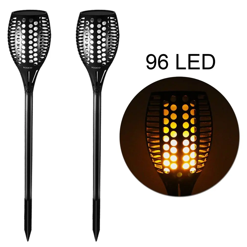 2 шт./компл. 96 Светодиодный Солнечный мерцающий пейзаж Декор лампы Открытый Сад