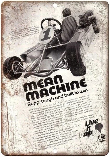 mean machine live it rupp Tin Sign art wall decoration vintage aluminum retro metal sign n | Plaques &amp Signs