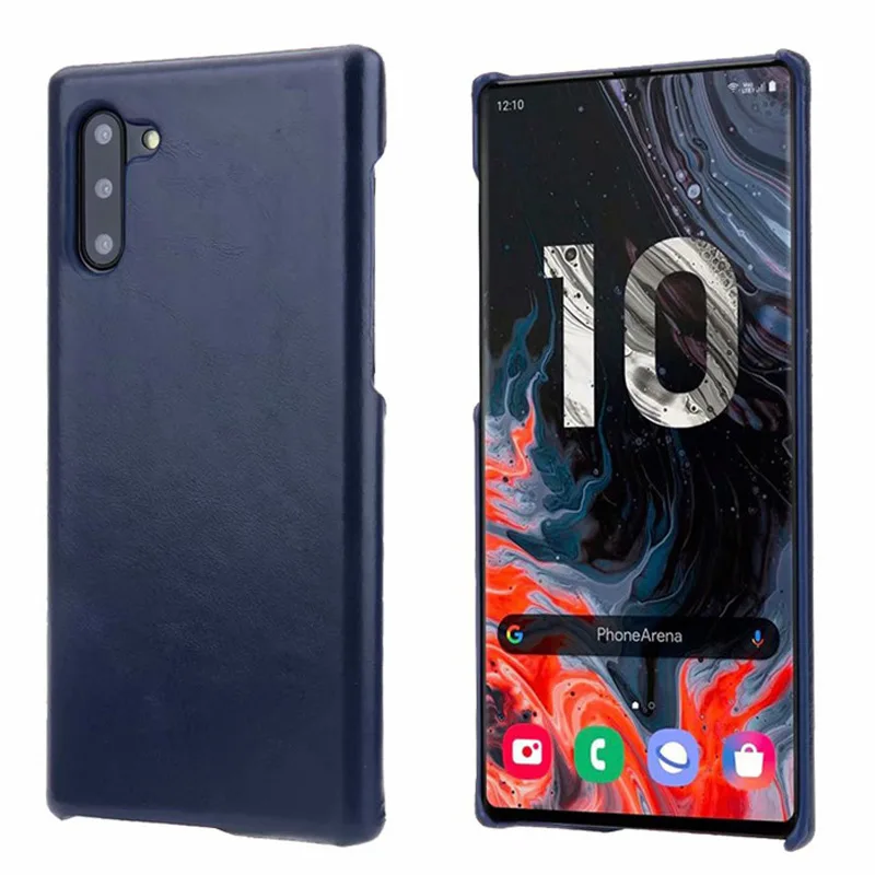Note10+ ретро матовый чехол из натуральной кожи для телефона samsung Galaxy Note 10 9 S10 S9 Plus Note10 Простой деловой чехол