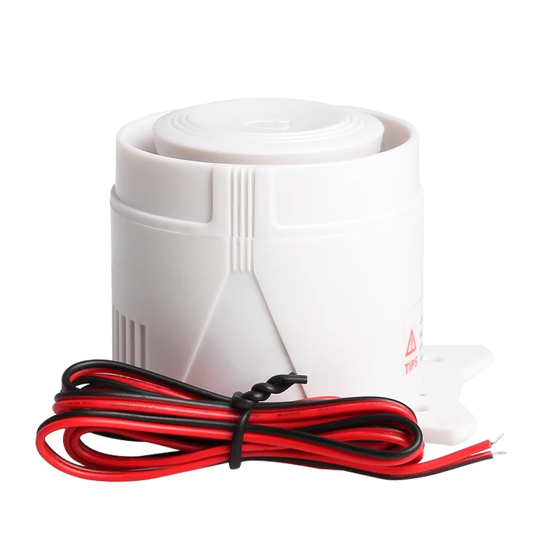 Белый 120DB DC12V мини проводной звуковой сигнал сирены для беспроводной система